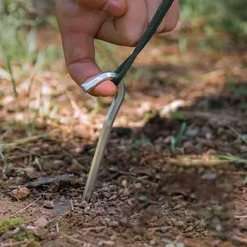 4 шт. алюминиевые колышки для палаток, нержавеющие, устойчивые к коррозии шестигранные стержни, легкие колышки для навеса 4pcs серебряный