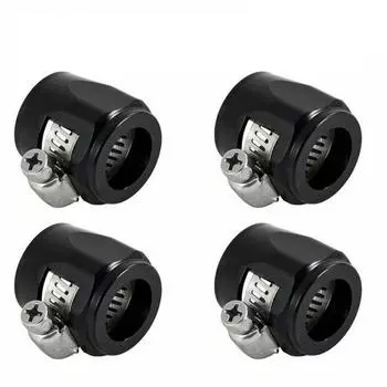 4 шт. AN 10 Концевые крышки для автомобильных шлангов, фитинг-адаптер, соединитель, финишные зажимы, черные