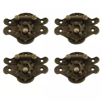 4 шт. антикварные бронзовые ювелирные деревянные шкатулки защелки ящики защелки декоративные чемоданы защелка защелка застежка фурнитура аксессуары