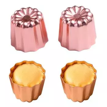 4 шт. антипригарная форма для кексов из алюминиевого цинкового сплава, форма для кексов для украшения 4pcs