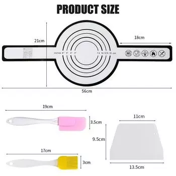4 шт. антипригарный силиконовый коврик для выпечки хлеба в голландской духовке со скребком и длинными ручками подкладка для противня для хлеба на закваске