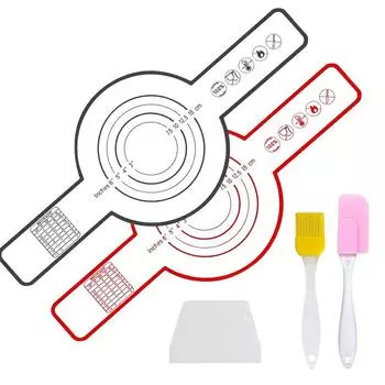 4 шт. антипригарный силиконовый коврик для выпечки хлеба в голландской духовке со скребком и длинными ручками подкладка для противня для хлеба на закваске