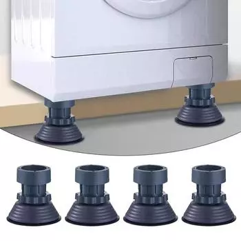 4 шт. антивибрационные накладки на ножки стиральной машины, противоскользящие ножки для стиральной машины и сушилки, останавливают шум при движении, опорные амортизаторы для стиральной машины