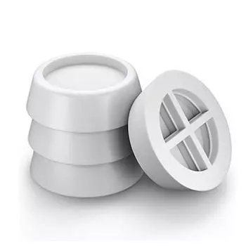 4 шт. Антивибрационные ножки Резиновые ножки Противоскользящие Бесшумные Подставки-демпферы для стиральной машины Нескользящие накладки 4pcs белый