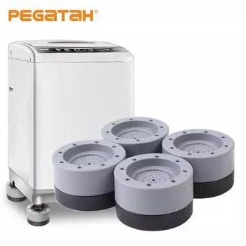 4 шт. антивибрационные подушечки для стиральной машины, резиновые ножки, коврик для ног, антивибрационный коврик, универсальный слипстоп, бесшумная основа для ножек для мебели 4pcs