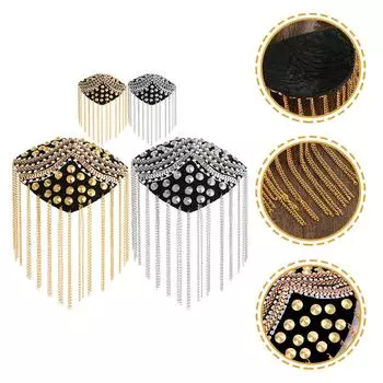 4 шт. эполеты на плечо украшение кисточка эполеты винтаж панк сплав цепочка подвеска человек