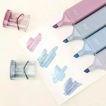 4 шт. эстетическая блестящая ручка-маркер со звездным небом для учеников, блокнот для скрапбукинга, маркер для рисования, канцелярские принадлежности Kawaii, школьные принадлежности