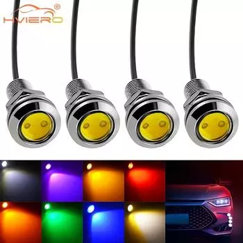 4 шт. Авто DRL12V светодиодные лампы Eagle Eye Silver Shell дневные ходовые огни указателей поворота 18 мм резервный фонарь заднего хода противотуманные фары 4pcs Blue