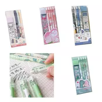 4 шт. автоматический карандаш со стержнями 0,5 мм механический карандаш для рисования с маленьким ластиком для черчения 2