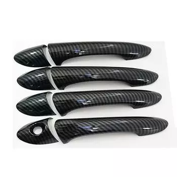 4 шт. автомобильная черная накладка на дверную ручку из углеродного волокна для Hyundai Sonata 11-14 красный