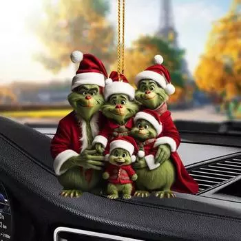 4 шт. Автомобильная подвеска на рождественскую елку, подвесное украшение с шнурком, легко повесить зеркало заднего вида