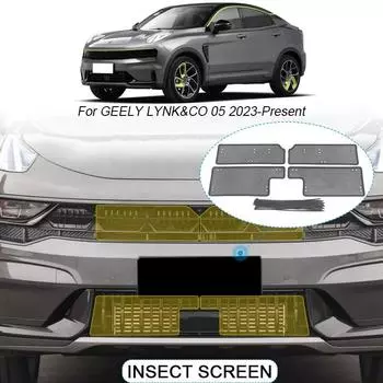 4 шт., автомобильная защита от насекомых, защитная крышка для воздухозаборника, вставка, вентиляционное отверстие, гоночный гриль, фильтр, сетка, аксессуар для GEELY LYNK&CO 05 2023-2025