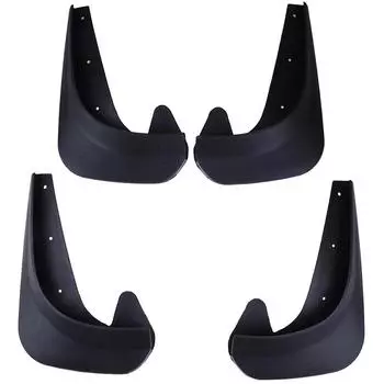 4 шт. автомобильные аксессуары черные универсальные брызговики защитные щитки брызговики литые передние задние чёрный