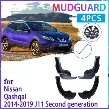 4 шт. автомобильные брызговики для Nissan Qashqai J11 2014 2015 2016 2017 2018 брызговики брызговики на крыло автоаксессуары