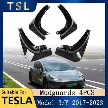 4 шт. автомобильные брызговики для Tesla Model 3 Model Y, брызговики, крыло переднего и заднего колеса, брызговик для Model3 ModelY Fender 3-Black