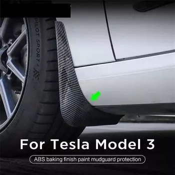 4 шт. автомобильные брызговики для Tesla Model 3, установка модели, бесплатная Y-брызговики, брызговики, крыло, переднее заднее колесо, брызговик матовый черный