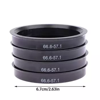 4 шт. автомобильные пластиковые ступичные центральные кольца с центральным отверстием 66,6-57,1 67,1-60,1 67,1-66,1 73,1-56,1 73,1-56,6 73,1-57,1 73,1-60,1 черные