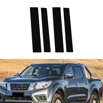 4 шт. автомобильные стойки, молдинг окна, накладки, декоративные наклейки для Nissan Navara Frontier NP300 Crew Cab 2018-2021