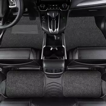 4 шт. автомобильных коврика для пола, передний и задний комплект, водонепроницаемый коврик, противоскользящий коврик для ног, детали интерьера, одна сторона, более 60 см, автомобильные коврики серый