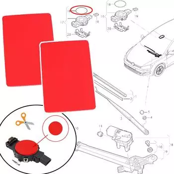 4 шт. автомобильный датчик дождя и света, гелевая клейкая пленка, силиконовая подушка, коврик для лобового стекла, набор для ремонта чипов, ленты, аксессуары для укладки 1pc