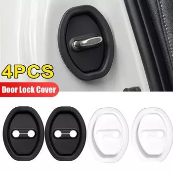 4 шт. Автомобильный дверной замок, противоударный силиконовый чехол, пряжка для автомобильного дверного замка, бесшумная защитная подушка, наклейка, амортизатор автомобиля белый