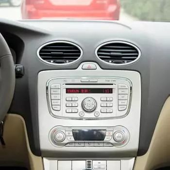 4 шт. автомобильный кондиционер отделка выходное отверстие украшение круг кольцо наклейка для Ford Focus 2 MK2 2005-2013 авто аксессуары серебряный