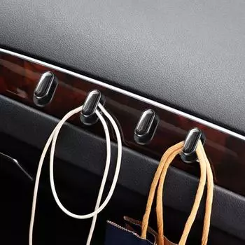 4 шт. Автомобильный многофункциональный крючок для спинки сиденья, прочный, с большой грузоподъемностью, прочный встроенный автомобильный крючок, зажим для салона автомобиля