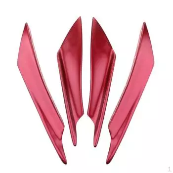 4 шт. автомобильный передний спойлер, разветвитель губ, пластиковый прочный универсальный для грузовика, внедорожника Black