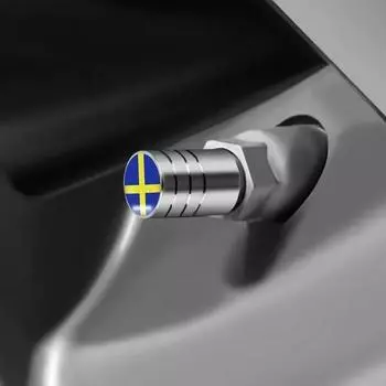 4 шт. автомобильный стайлинг флаг Швеции эмблема колеса шины клапаны шины воздушные колпачки чехол украшения аксессуары для Volvo V70 XC60 S60 V60 V40 4PCS