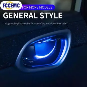 4 шт. Автомобильный светодиодный фонарь для внутренней отделки дверей, подлокотник, декоративная лампа для внутренней отделки дверей автомобиля, универсальная красный