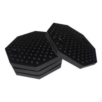 4 шт., автоподъемник, восьмиугольные резиновые подъемные рычаги, универсальные противоскользящие, простая установка, автомобиль чёрный