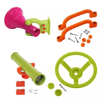 4 шт. Аксессуары для игровой площадки, пиратский корабль, колесо для детей, качели, домик на дереве, открытый