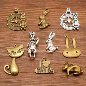 4 шт., аксессуары высокого качества, микс-подвески, ювелирные изделия с изображением кошек для изготовления ювелирных изделий, принадлежности для рукоделия, креативные подарки ручной работы на день рождения