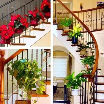4 шт. балконные перила, держатель для цветочного горшка, плавающие перила, полка для цветов, металлическая крытая и уличная вертикальная лестница, подвесной кронштейн для горшка с растением, зажим для подставки 4pcs