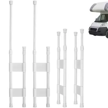 4 шт., бар для холодильника на колесах, регулируемый натяжной стержень для холодильника, бары для хранения еды и напитков, выдвижные до 15,8–27,6 дюймов