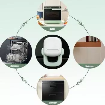 4 шт. Белые замки для плиты, термостойкие замки для посудомоечной машины, прочная защита от детей, духовка белый