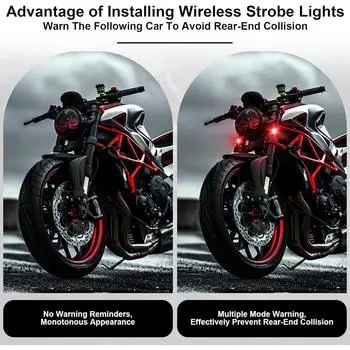 4 шт. беспроводных светодиодных стробоскопических ламп с дистанционным управлением, 8 цветов, перезаряжаемые через USB, сигнальные лампы для автомобиля, дрона, грузовика, мотоцикла, велосипеда