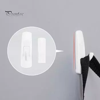 4 шт. бесследных больших хозяйственных крючка грузоподъемностью 2 кг самоклеящиеся простые в установке настенные крючки без повреждений белый