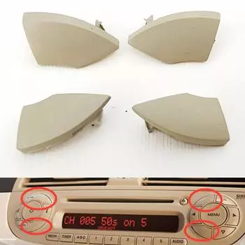 4 шт бежевые кнопки отделка крышки для радио с 2008 года радио один выбор CD кнопка отделка крышки формы для снятия CHINA