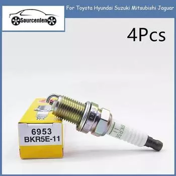 4 шт. BKR5E-11 6953 нормальная свеча зажигания для Toyota Hyundai Suzuki Mitsubishi Jaguar BKR5E11 BKR5E11-6953 12290R40A02