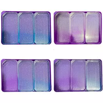 4 шт. Блестящий градиентный лоток для алмазной живописи Большая емкость Алмазная ручка для рисования Клеевая пластина Лоток для бусин Комплект алмазных художественных принадлежностей
