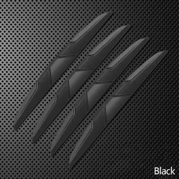 4 шт., боковая кромка двери автомобиля, защита от столкновений, наклейки на панель, защитные ограждения, защита зеркала заднего вида красный