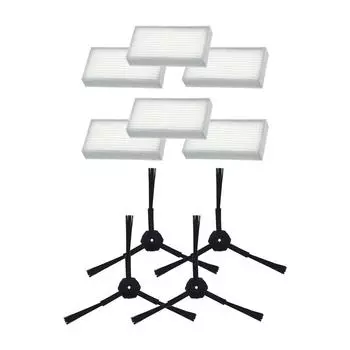 4 шт. боковая щетка + 6 шт. комплект фильтров HEPA для CHUWI ilife v5s v5 x5 для ilife V3s v3s pro v3l v5s pro v50 робот-пылесос