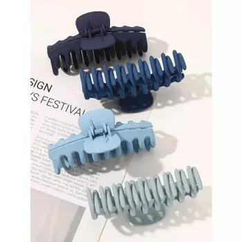 4 шт. Большие разноцветные заколки-краб для тонких волос, густые волосы, нескользящие заколки для волос, аксессуары для укладки для женщин и девочек Size fits all