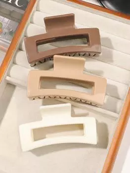 4 шт. Большие заколки-крабы для волос 3,5 дюйма Нескользящие Большие квадратные глянцевые крабы для женщин, Сильно держащие заколки-бананы для густых тонких волос