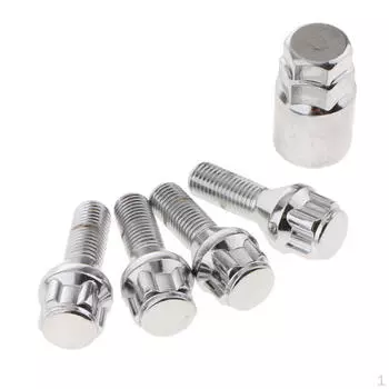 4 шт. болты с колесными винтами из легированной стали с ключом для, размер хромированной резьбы