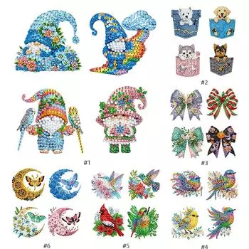 4 шт. брошь с алмазной росписью, праздничный бант, стразы, хрустальные булавки для поделок своими руками XZ001