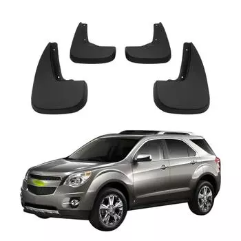4 шт. Брызговики для автомобиля, Защитные щитки от брызг, Грязезащитные щитки, Автомобильные брызговики, Совместимые с Chevrolet Equinox 2010 2011 2012 2013 2014 2015 2016 XF-17 чёрный
