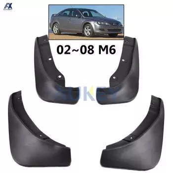4 шт. брызговики для Mazda 6 GG1 2002-2008 1-го поколения 4-дверный седан брызговики брызговики Fender 2003 2004 2005 2006