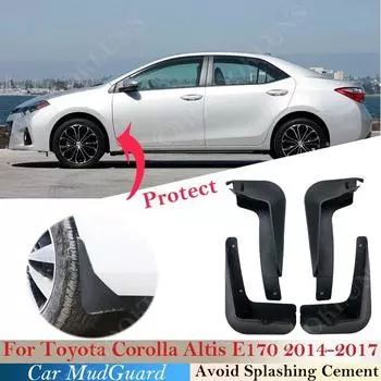 4 шт. Брызговики для Toyota Corolla Altis E170 2014 ~ 2017, брызговики на крыло, брызговик, брызговик, автомобильный стиль, передний и задний 4 pcs - Mudguards